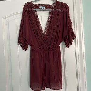 Boutique Maroon Romper
